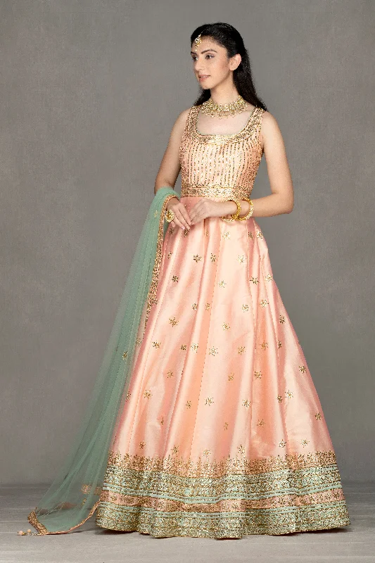 Peach Anarkali Gown