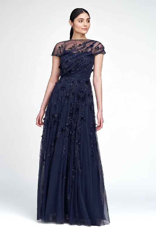 Valerie Petal Embroidered Gown