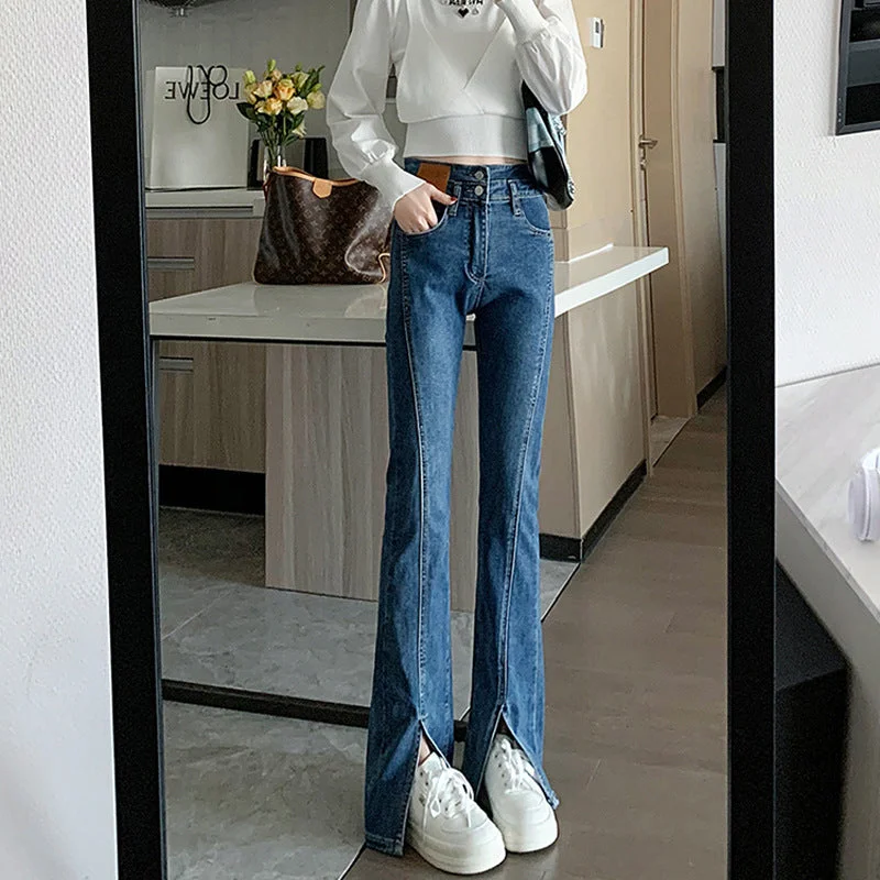 NiDELL: Women’s Vintage Jeans Long Pants for Summer