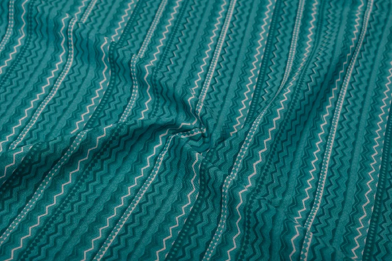 Turquoise Printed Chanderi Fabric