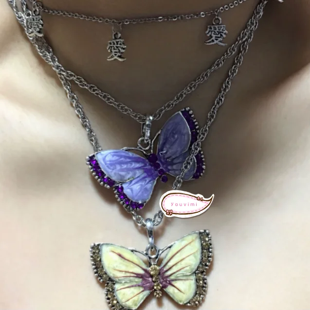 Vintage Butterfly Necklace yv30838